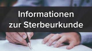 Sterbeurkunde Bescheinigung des Todes eines Menschen [upl. by Elnar]