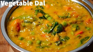 HEALTHY DELICIOUS VEGETABLE LENTIL CURRY NO ONION GARLIC  VEGETABLE MOONG DAL RECIPE [upl. by Ainatit]