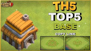 TOWN HALL 5 HYBRID BASE COPY LINK  COC TH5 DEFENCE BASE LINK 2023  TOP 5 BASE OF CLASH OF CLANS [upl. by Thesda339]