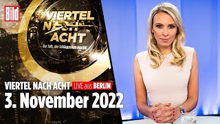 🔴 Viertel nach Acht – 3 November 2022  ua mit Nena Brockhaus und Marcel Reif [upl. by Omlesna790]