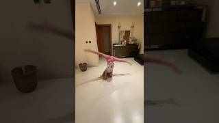 Gymnastics challenge cartwheel with one leg balancing [upl. by Aihtnamas865]