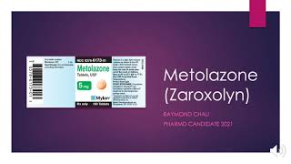 Metolazone for High Blood Pressure [upl. by Cenac]