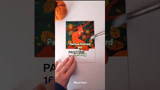 PANTONE postcard n°14  varnishing 🍂 illustration artshorts art shorts [upl. by Xuagram]