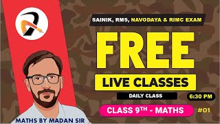 🔥 Free Maths LIVE Class for SAINIK RMS NAVODAYA amp RIMC  Class 9th  Number System 01 live [upl. by Ima]