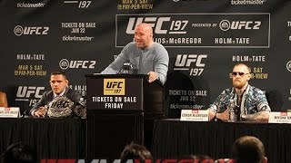 UFC 197 dos Anjos vs McGregor Press Conference FULL [upl. by Ideih]