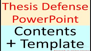 Thesis Defense PowerPoint Presentation Contents [upl. by Tsugua]