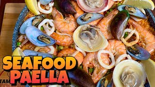 SEAFOOD PAELLA  PINOY STYLE PAELLA RECIPE  Tambayan Cooking Lutong Bahay [upl. by Grazia]