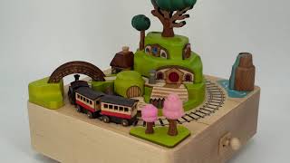 Spring Train City Wooden Music Box [upl. by Lebaron339]