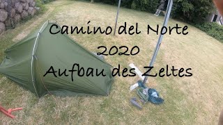 Camino del Norte 2020 Probeaufbau des Zeltes [upl. by Wun]