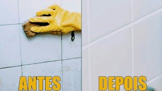 Como tirar mofo do banheiro dos rejuntes e azulejos em geral com apenas um ingrediente [upl. by Duthie]