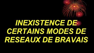 INEXISTENCE DE CERTAINS MODES DE RÉSEAUX DE BRAVAIS  Professeur Abderrafi BRITEL [upl. by Nemhauser]