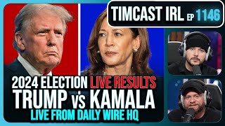 LIVE ELECTION Results Trump v Kamala wThe Daily Wire  Timcast IRL [upl. by Huntley]