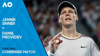 Jannik Sinner v Daniil Medvedev Condensed Match  Australian Open 2024 Final [upl. by Nalim]