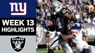 Giants vs Raiders  NFL Week 13 Game Highlights [upl. by Holcomb]