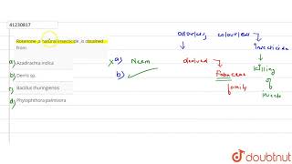 Rotenone a natural insecticide is obtained from [upl. by Boony212]