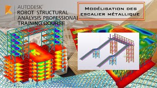 Formation Accélérée Robot Structural analysis Modélisation escalier métallique [upl. by Milda]