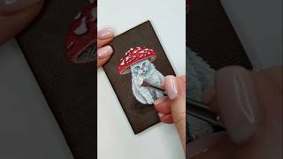 Warto o tym pamiętać 🍄 Koty nie powinny jeść grzybów koty catpainting mushroomart [upl. by Odelia813]