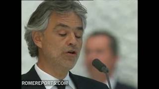 Andrea Bocelli sings Schuberts quotAve Mariaquot at the Vatican [upl. by Mharba]