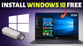 How To Download amp Install Windows 10 For FREE ⚡Using USB PenDrive  Windows 10 Installation 2024 [upl. by Seuqcaj405]