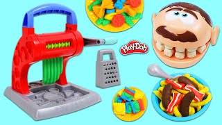 Making Mr Play Doh Head A Pasta Dinner Feast [upl. by Marilee259]