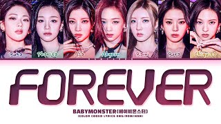 BABYMONSTER FOREVER Lyrics Color Coded Lyrics EngRomHan [upl. by Telracs]