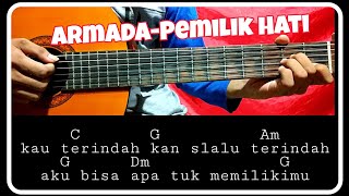 Kunci gitar PEMILIK HATIARMADA pemula [upl. by Yelkcub]