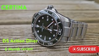 Certina Ds Action Diver 43mm 6 month review [upl. by Lopez]