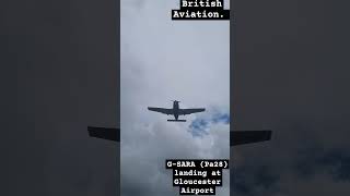 GSARA Pa28 Landing at Gloucester Airport  British Aviation [upl. by Nhguahs]