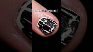 Crackle on short nails 😎⛓️‍💥🖤🙏 Cracked Taco Shell by Holo Taco [upl. by Elly]