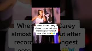 When Mariah Carey almost passed out trying to hit a long note [upl. by Ailaham]