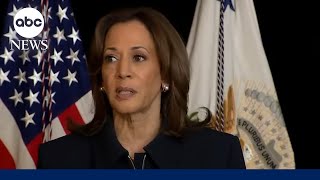 Kamala Harris condemns Iranian missile attack on Israel unequivocally [upl. by Cloris345]