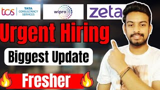 TCS Wipro Zeta Biggest Hiring Update  OFF Campus Drive For 2025 2024 2023 2022 Batch  Fresher [upl. by Aisatan421]