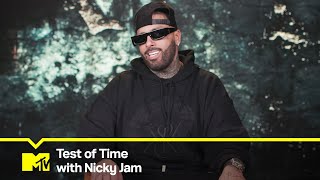 Nicky Jam Takes The Test of Time Challenge ⏱️ MTV [upl. by Tnecnev]