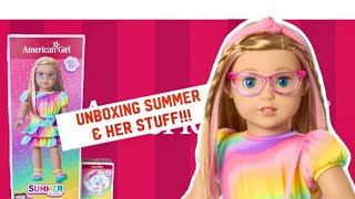 Unboxing Opening Review AG American Girl GOTY Girl of the Year Summer McKinny and Her Accessories [upl. by East]