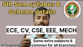 VTUupdate  5th Sem syllabus copy amp all streams subjects common subject ect engineeringsyllabus [upl. by Anitnelav802]