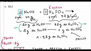 Reagentes limitantes e excesso [upl. by Hsirt14]