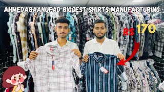 Ahmedabad Biggest shirts Manufacturers  170Rs ✨wholesaleshirts viralvideo [upl. by Anbul]