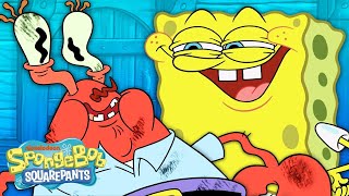 SpongeBob Watches Mr Krabs House 👀  quotKnock Knock Whos Therequot  SpongeBob [upl. by Amorita]