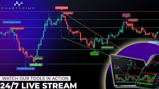 Live Bitcoin amp Ethereum 15 Min Signals And Technical Analysis ChartPrime [upl. by Amatruda]