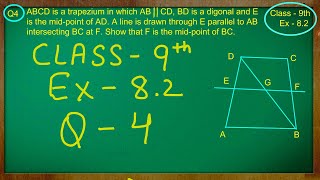 Class  9th  Quadrilaterals  Ex 82 Q no 4 solved ncert [upl. by Ralleigh]