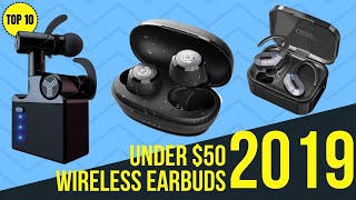 Top 10 Best Wireless Earbuds Under  50 of 2019  Cheap and Good Quality Bluetooth Earbuds [upl. by Alakcim261]