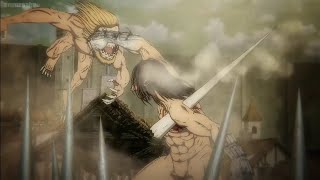 Eren VS Reiner and Galliard HD  AOT Ep 78  Eren beats the sht out of them [upl. by Suoicerpal]