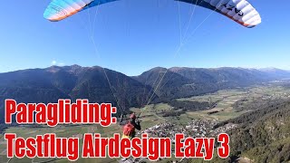 Paragliding Testflug Airdesign Eazy 3 im Gailtal  Carinthia  Austria [upl. by Ethben]