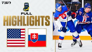 Slovakia vs USA FULL HIGHLIGHTS  2024 World Juniors [upl. by Dibru]