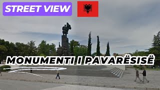 Monumenti i Pavarësisë in Vlora Albania on Google Street View [upl. by Akciret]