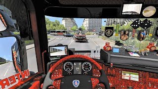 ETS2 v131  Scania RJL Tuning V8 Sound  Skin  Interior Paris Rebuild [upl. by Hudgens82]