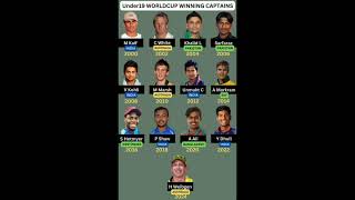 Under 19 world Cup Captain Winner list [upl. by Bellina]