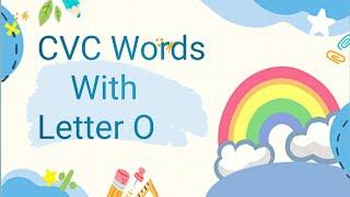 Learn cvc words with vowel o cvc words  vowel o blending words Three Letters Words [upl. by Ansel]