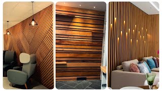 Home Decor Inspiring Wooden Wall Paneling Design  Wall Decorating Ideas  Wood Wall Art PVC Panel [upl. by Lonna388]