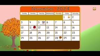 Starfall Calendar November 1 2024 [upl. by Sion]